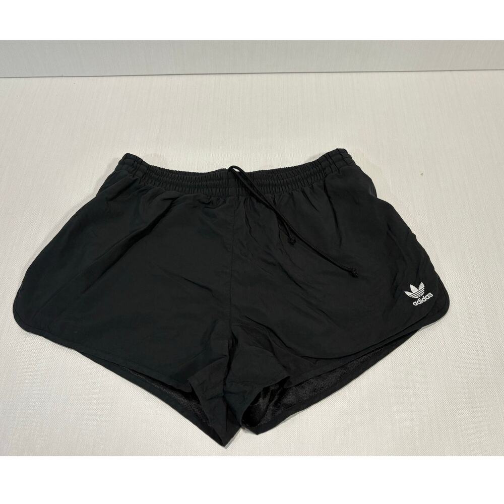Adidas Pacer Training 3-stripes high-rise black women's shorts size small
